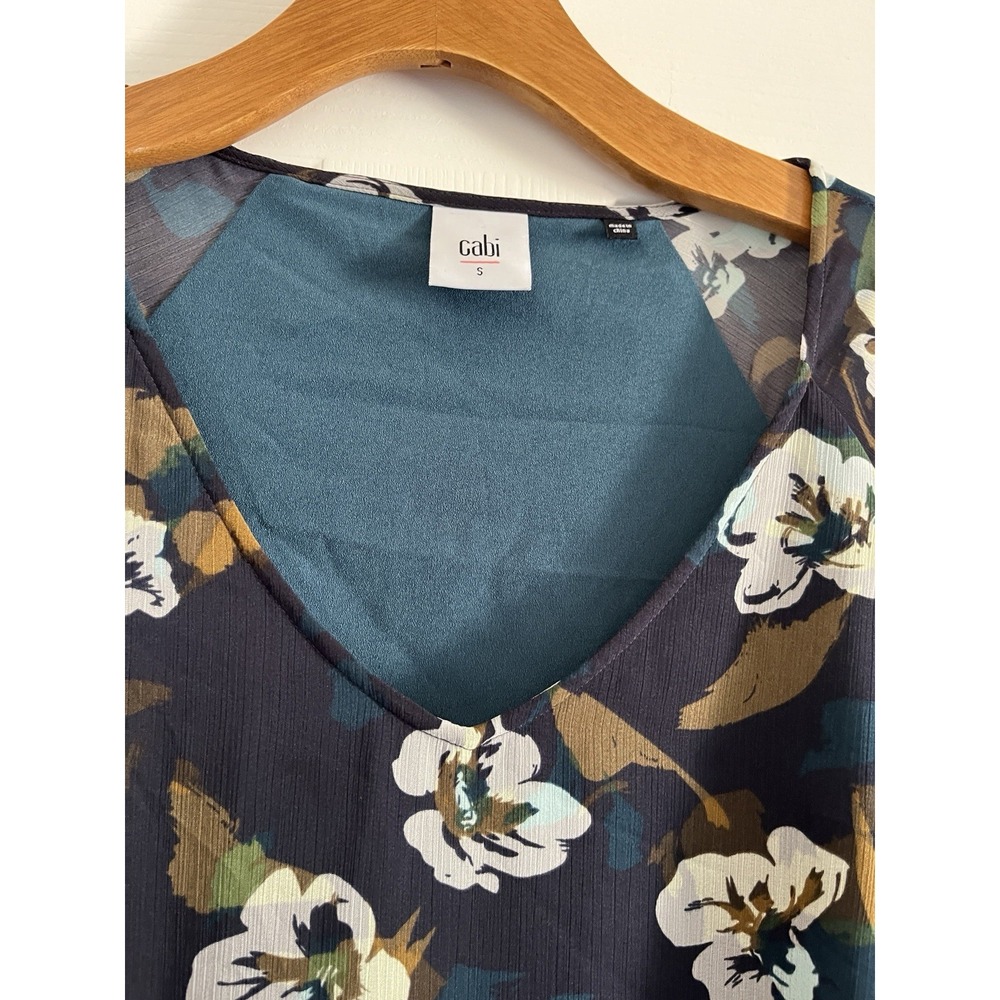 Cabi Dress Womens‎ Small Floral Pirouette Tiered Ruffle Chiffon 3/4 Sleeve Lined - Picture 4 of 8